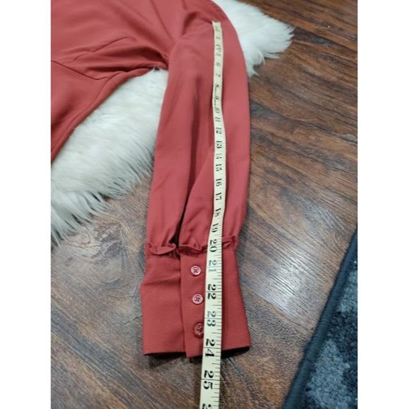 Who What Wear Mock Neck Button Up A-Line Pirate Mini Dress Red Women's Size S - Picture 10 of 12